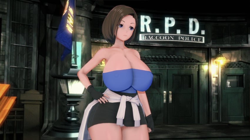 1girls 3d 3d_(artwork) big_ass big_breasts curvy curvy_figure erect_nipples female_focus gigantic_breasts hourglass_figure huge_ass huge_breasts jill_valentine koikatsu large_ass large_breasts nipples_visible_through_clothing resident_evil resident_evil_3 slutty_clothing takeo92 thick_thighs tubetop voluptuous wide_hips