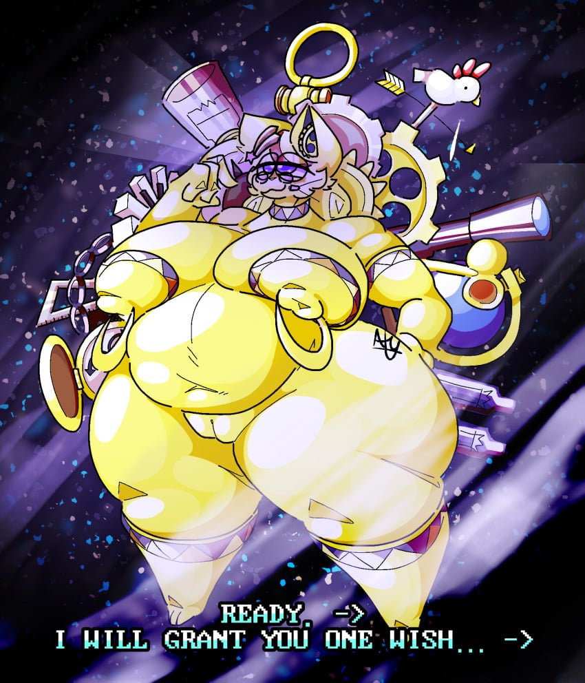 ass atychiphibian belly big_butt fat felid feline female galactic_nova galactic_nova_(kirby) glistening glistening_body hi_res kirby_(series) mammal nintendo nipple_piercing nipples obese overweight piercing robot robot_girl solo