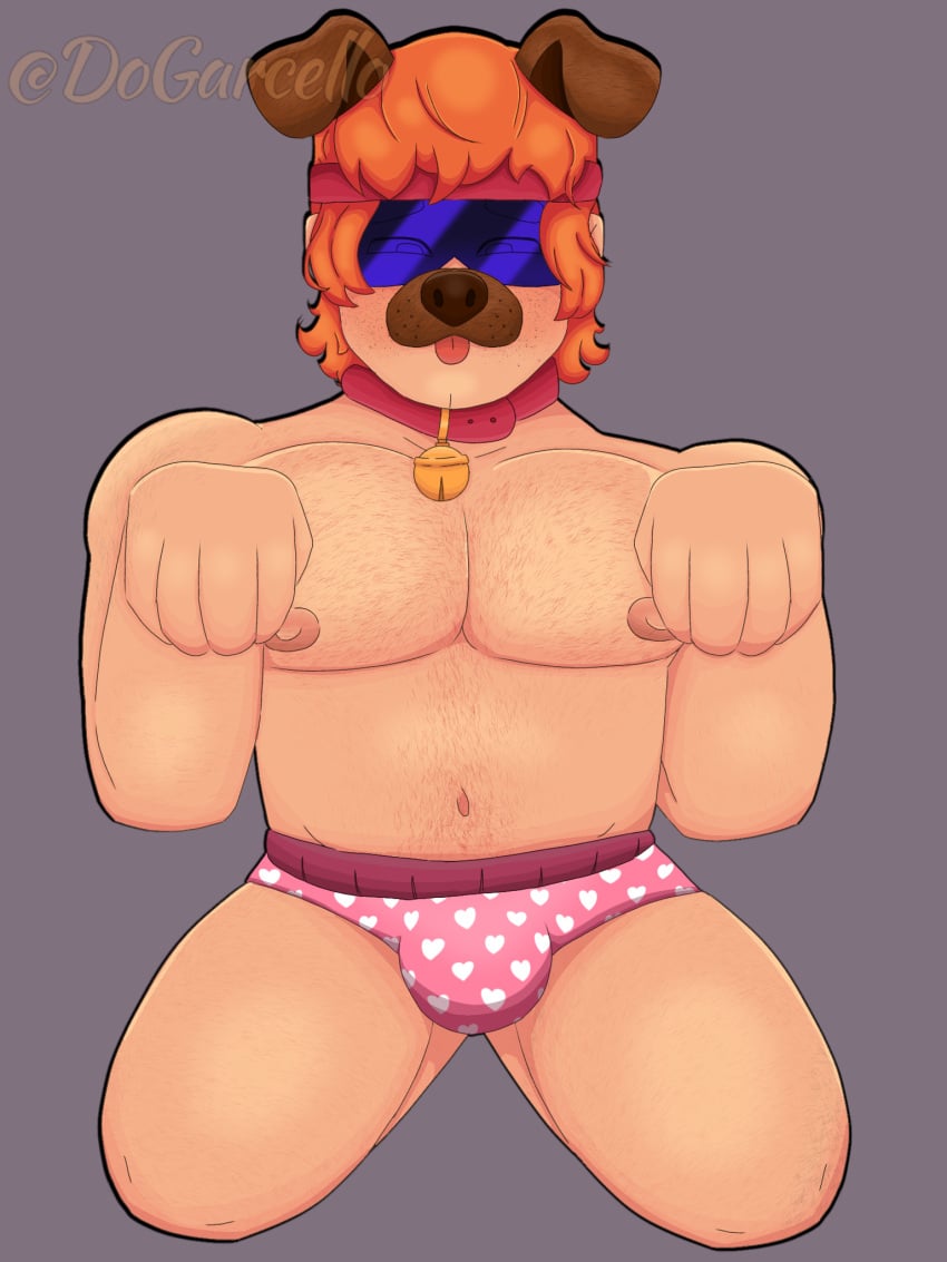 body_hair brawl_stars breasts buster_(brawl_stars) dogarcello fofo gay male male/male male_only male_pov muscles muscular red_hair sunglasses underpants underwear underwear_only