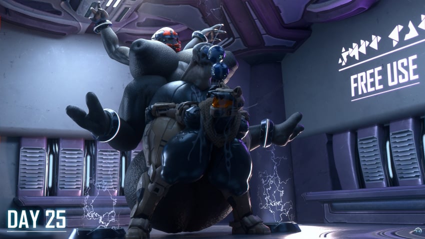 3d female_sangheili female_spartan_(halo) futanari halo_(series) hyper_balls hyper_breasts hyper_penis no_nut_november runn1non sangheili spartan_(halo)