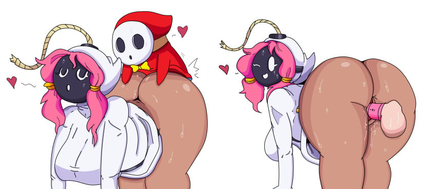 1boy 1girls alpha_channel ass ass_focus balls big_ass big_butt bimbo bob-omb bottom_heavy bottomless breasts bubble_ass bubble_butt butt_focus clothing condom dat_ass edit female for_sticker_use heart huge_ass humanized male mario_(series) mask nintendo no_background original outta_sync pat(outta_sync) penis pink_hair png pussy rule_63 shy-bomb shy_gal shy_guy smaller_male sticker_template sweat testicles thick_ass thighs tie transparent_background transparent_png white_suit