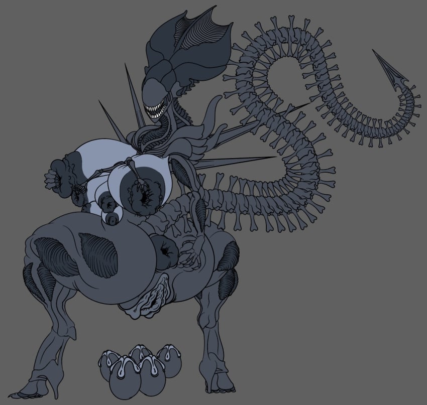 alien big_ass breasts egg egg_laying female_xenomorph gaping_nipples huge_breasts multi_breast puffy_anus pussy rashchaos squat tagme xenomorph xenomorph_queen