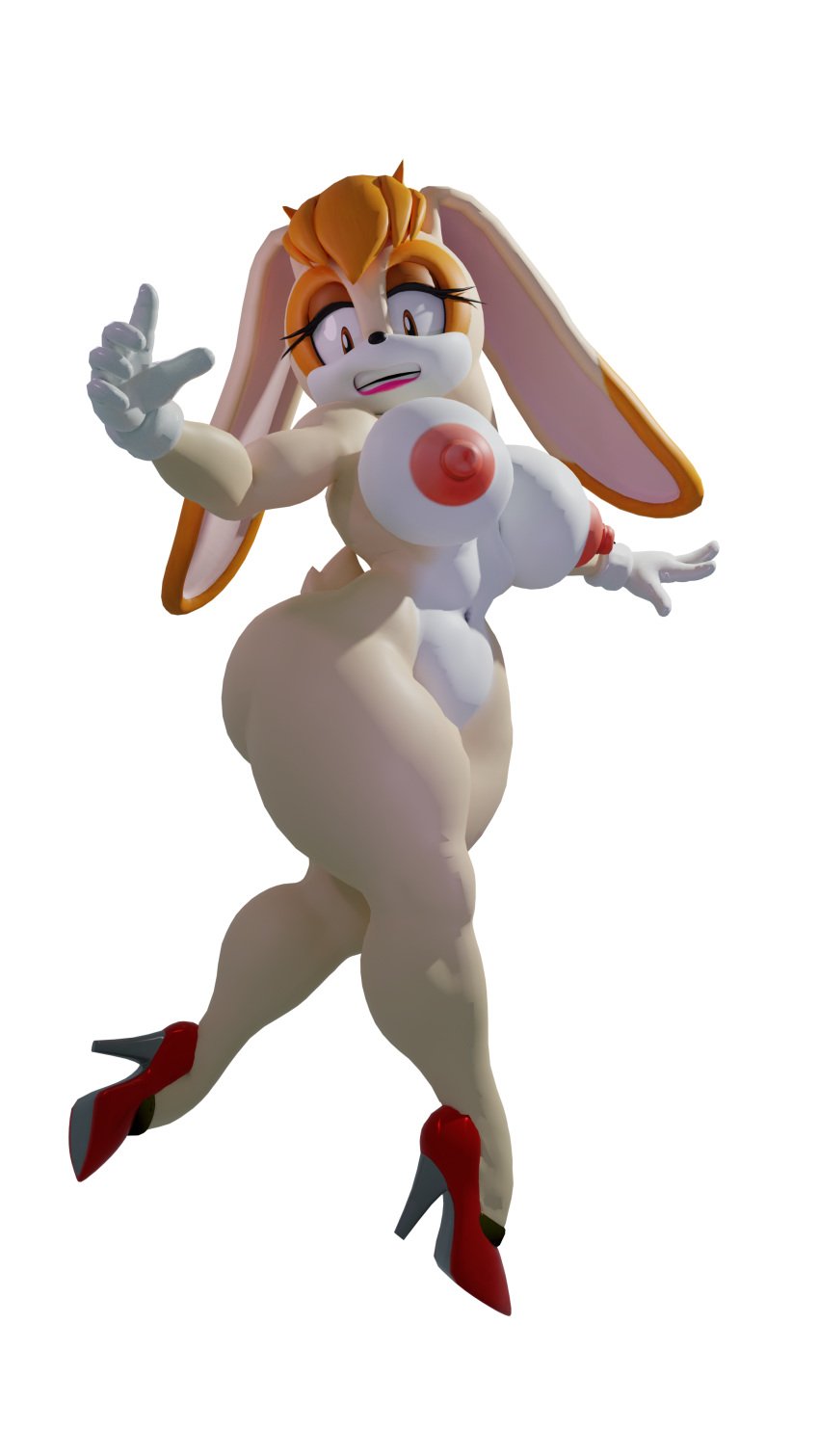 3d alpha_channel anthro big_ass big_breasts big_hips big_nipples blender breasts erect_nipples female female_focus female_only gloves heels high_heels hourglass_figure mature milf mother naked naked_footwear naked_heels nude nude_female palisal rabbit render rubber sega sonic_(series) thick_thighs transparent_background vanilla_the_rabbit