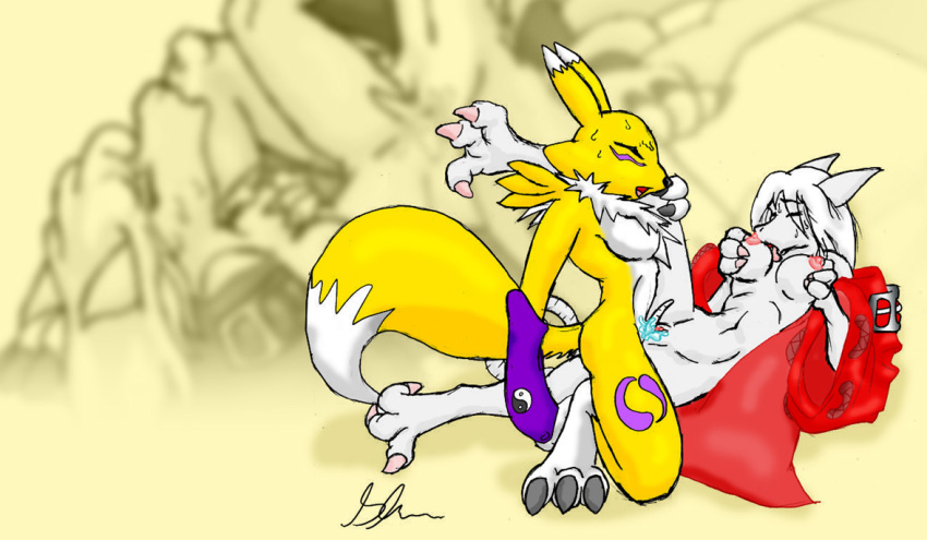 crossover digimon final_fantasy final_fantasy_ix freya_crescent glenn renamon