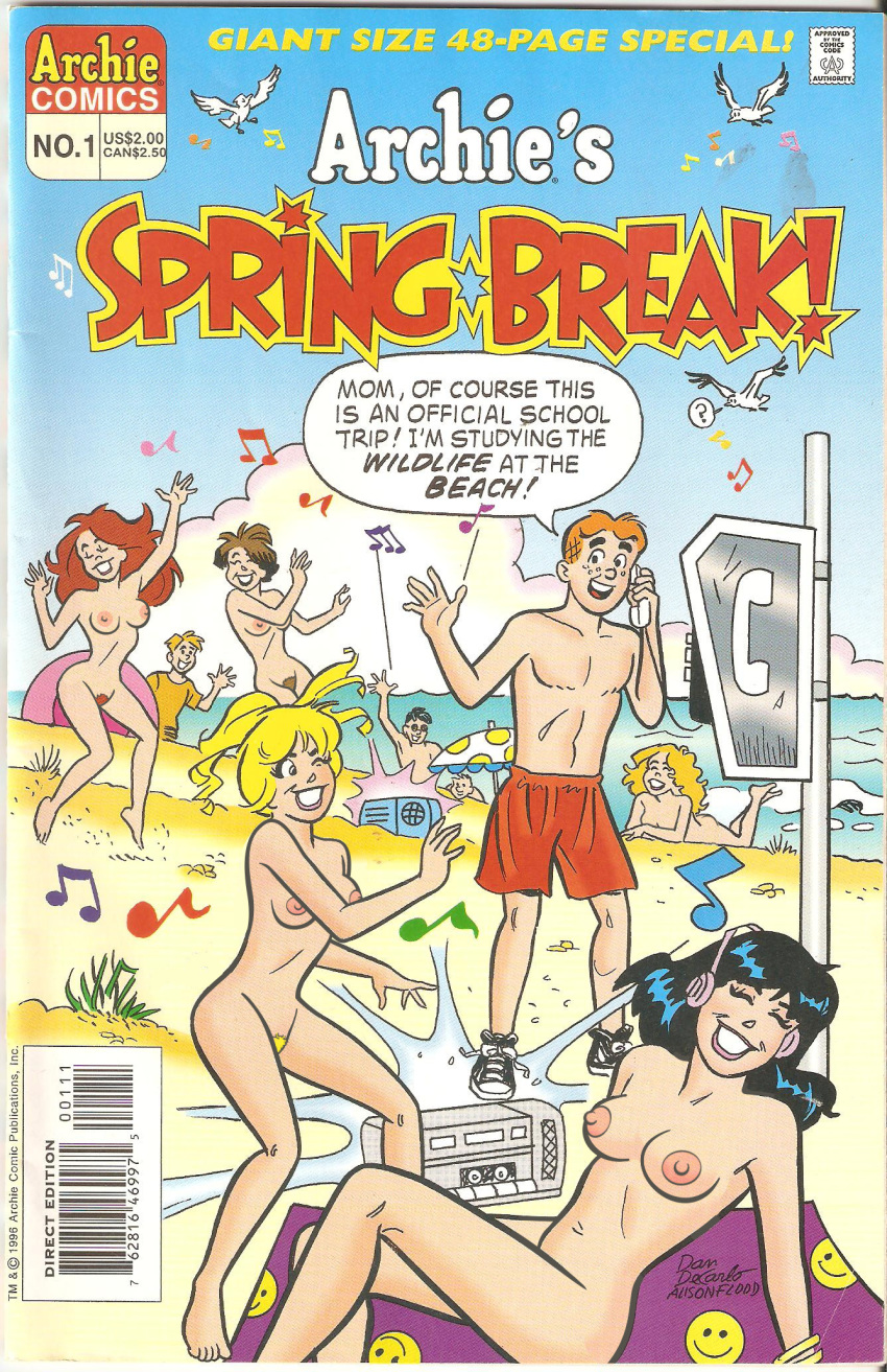 anotherymous archie_andrews archie_comics betty_cooper black_hair blonde_hair brown_hair casual comic_cover electronics female footwear human male pale_skin public veronica_lodge wristwear