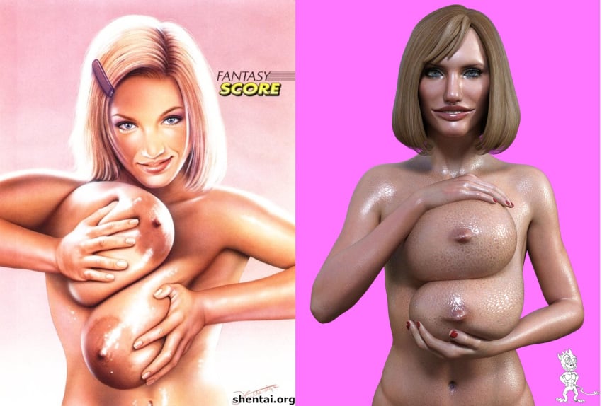 big_breasts cameron_diaz chup@cabra duncan_gutteridge wet_skin