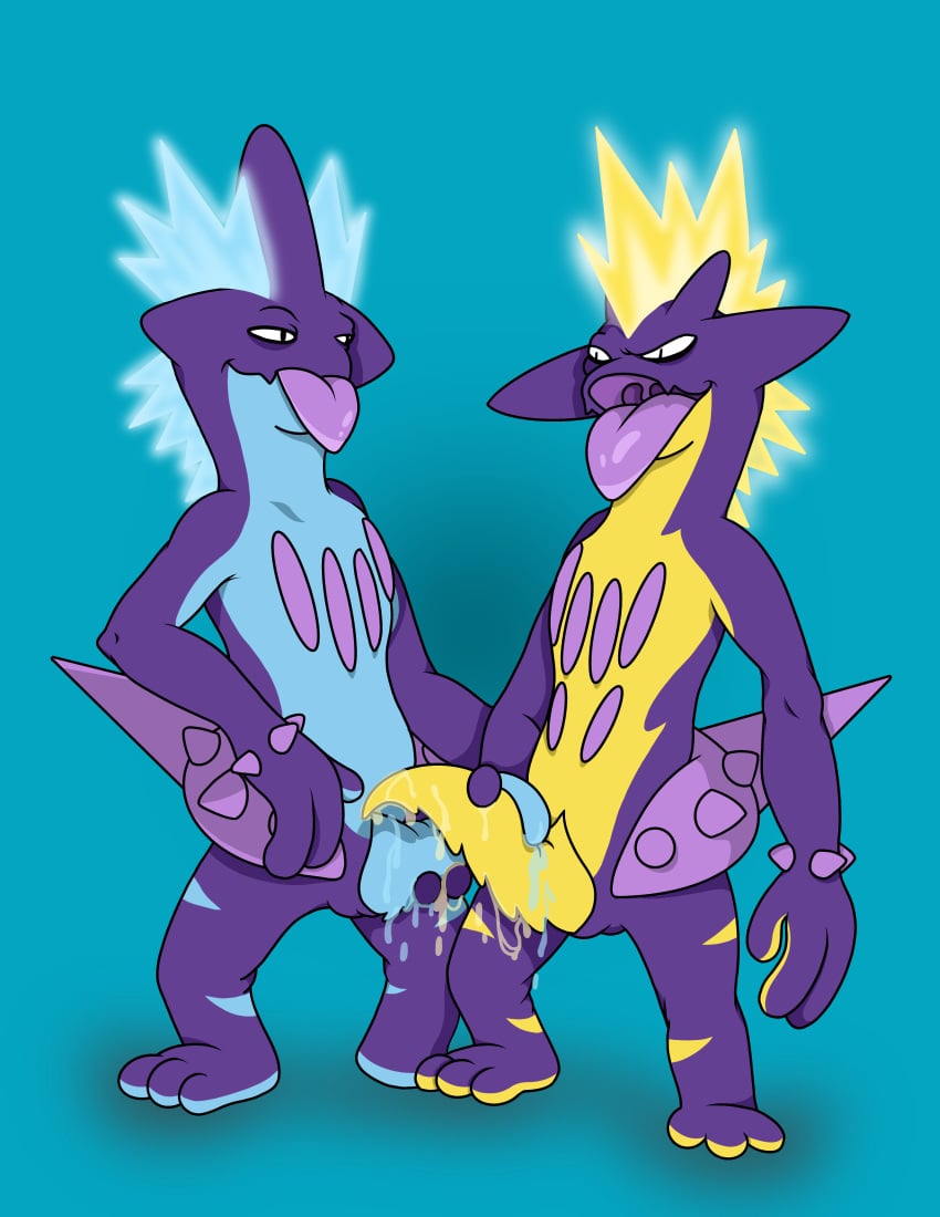 absurd_res amped_toxtricity anthro duo hi_res low_key_toxtricity male male/male male_only nintendo penis_tentacles pokémon_(species) pokemon tentacle tentacle_sex thr33y3dg0at toxtricity video_games