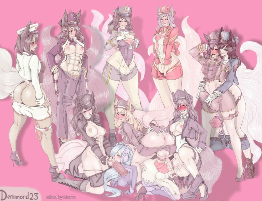 ahri animal_genitalia_on_humanoid cock_ring demimond23 dj_sona fox_ears fox_girl futanari hanon(editor) high_heels horsecock horsecock_on_humanoid huge_ass huge_balls huge_breasts huge_cock human_with_animal_genitalia league_of_legends orgy popstar_ahri sheath sona_buvelle tail