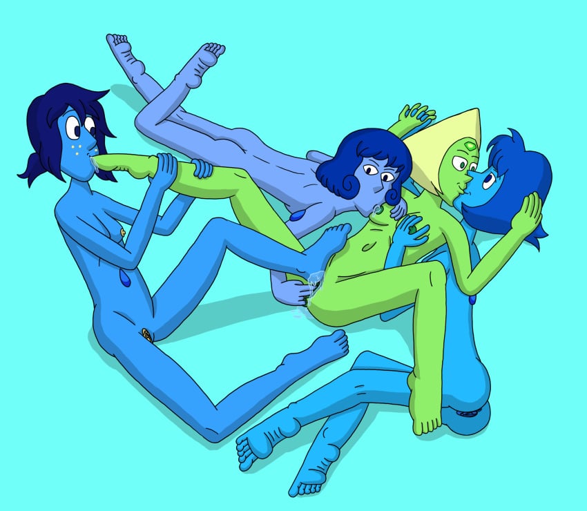 anal_fingering barefoot breast_grab breast_sucking cartoon_network female_footjob finger_fuck fingering foot_fetish footjob foursome group_sex kissing lapis_lazuli_(steven_universe) mean_lapis neonrains nice_lapis nude peridot_(steven_universe) pussy_juice pussy_juice_on_feet soles steven_universe sucking_toes yuri