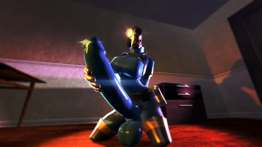 3d big_balls big_breasts big_penis fempyro futa_only futanari holding ilovememes latex latex_bodysuit latex_boots latex_clothing latex_futa latex_gloves latex_legwear latex_stockings latex_suit latex_thighhighs pyro pyro_(team_fortress_2) room scenebuild self_upload sitting team_fortress_2