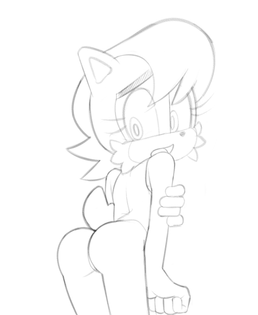 1girls anthro archie_comics ass female female_only filthypally greyscale mobian_(species) sally_acorn sega sonic_(series) sonic_satam sonic_the_hedgehog_(archie) sonic_the_hedgehog_(comics) sonic_the_hedgehog_(series)