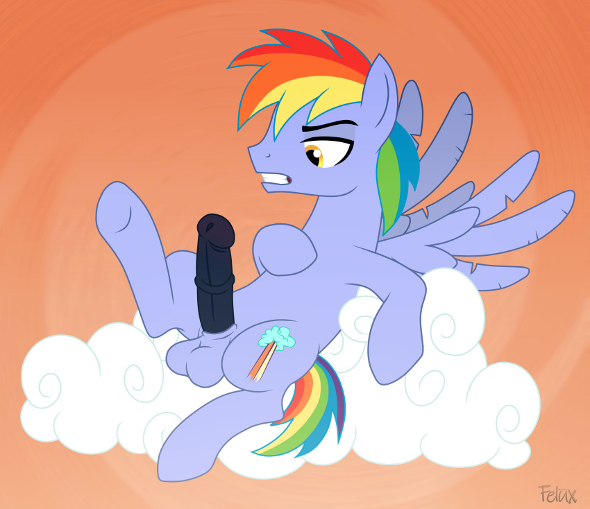 balls felux feral friendship_is_magic furry male_only my_little_pony penis rainbow_blaze_(mlp) solo solo_male