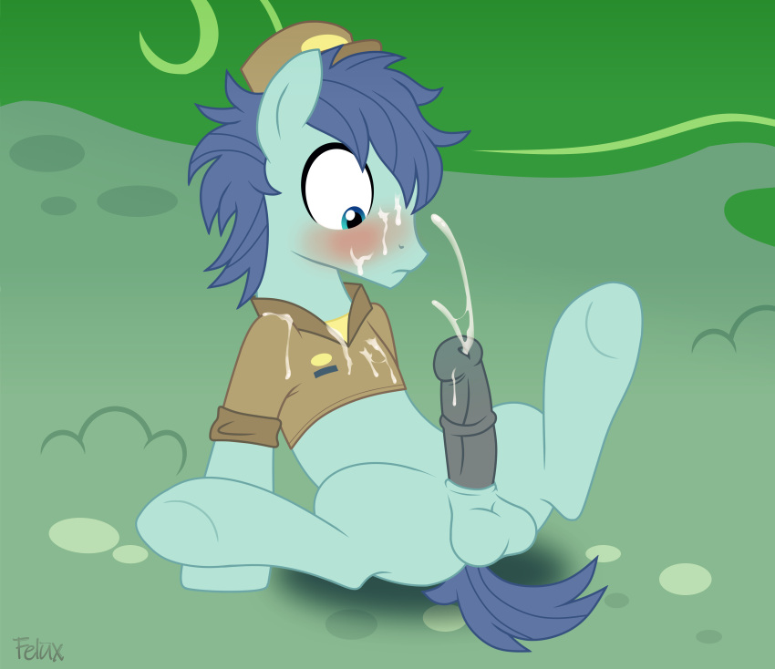 balls cumming deep_clean_(mlp) felux feral friendship_is_magic furry male_only my_little_pony penis solo solo_male