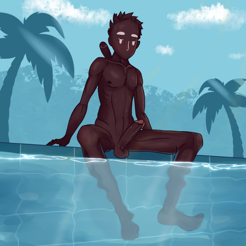 1boy disgerin gay male male_only monster_boy monster_prom oz_(monster_prom) pool solo twink