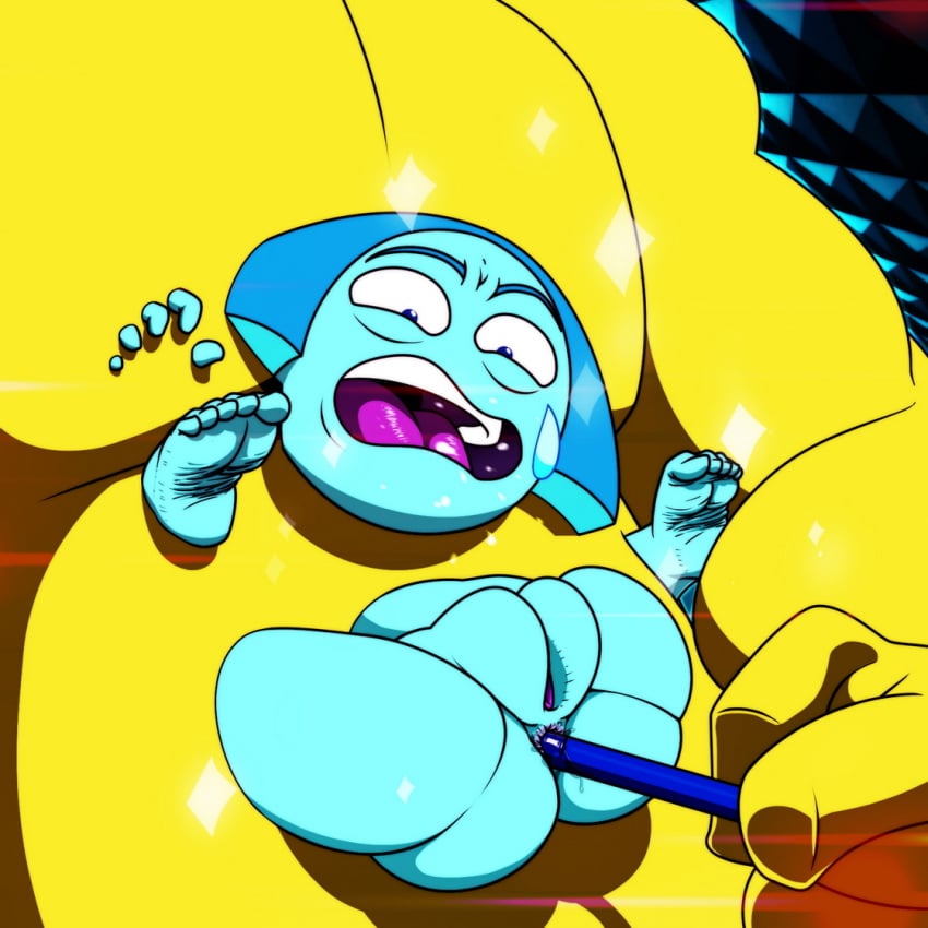 anal anal_insertion aquamarine_(steven_universe) blue_skin cartoon_network fat_ass fat_mons gem_(species) gem_fusion lawgick plump_labia rape shortstack steven_universe thick_ass topaz_(steven_universe)