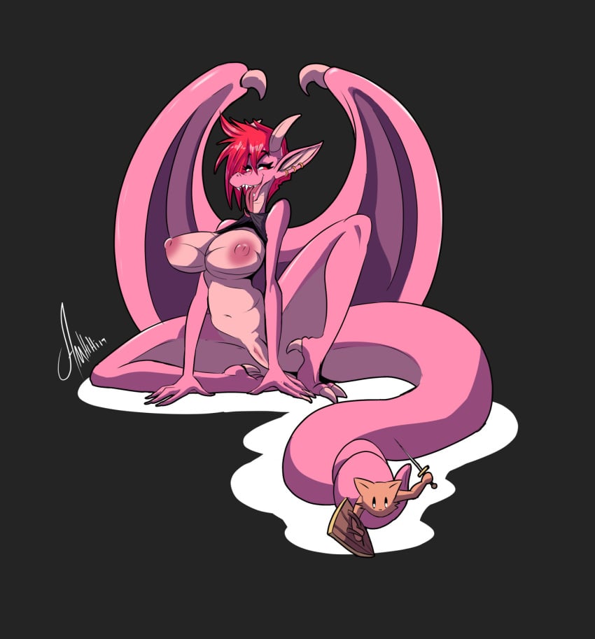 amhidden anthro breasts dragon female genitals hi_res pussy