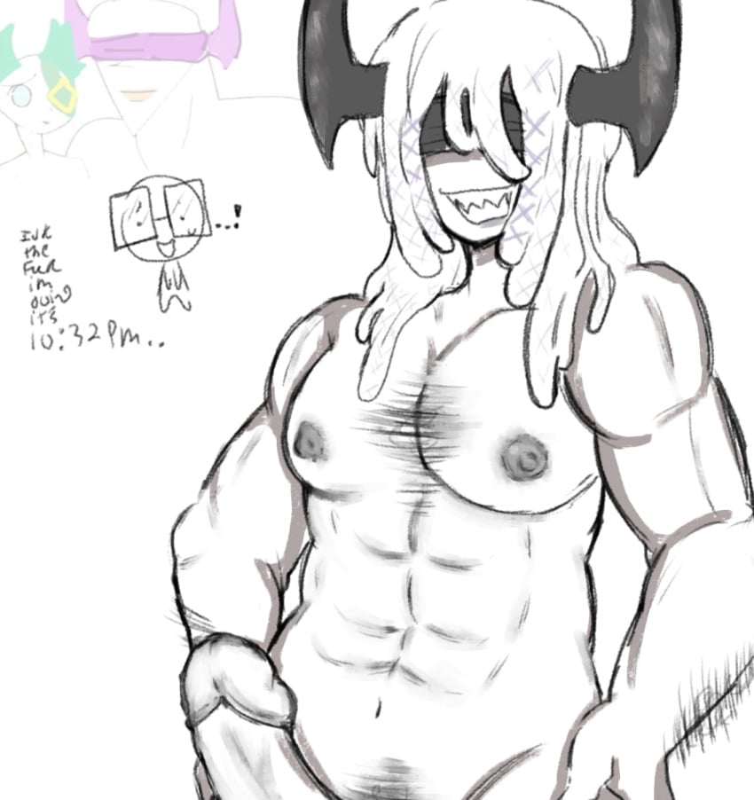 artist_request banhammer banhammer_(phighting) blindfold blindfolded grey_horns grey_nipples hairy_arms hairy_chest medkit_(phighting) muscular_male penis penis_out phighting roblox roblox_game robloxian sharp_teeth source_request tagme teeth_showing white_background