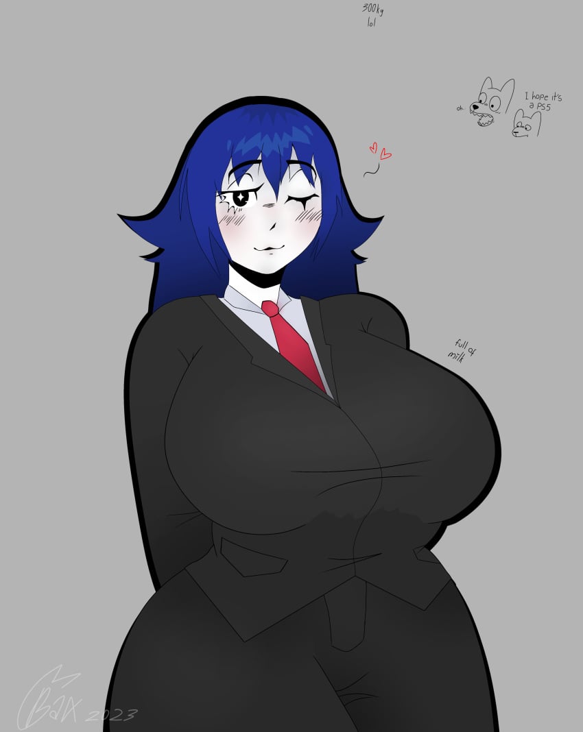 1girls 2023 art baxxiie big_ass big_breasts bongbong breasts clothing fanart girl lobotomy_corporation love project_moon self_upload solo tagme thick