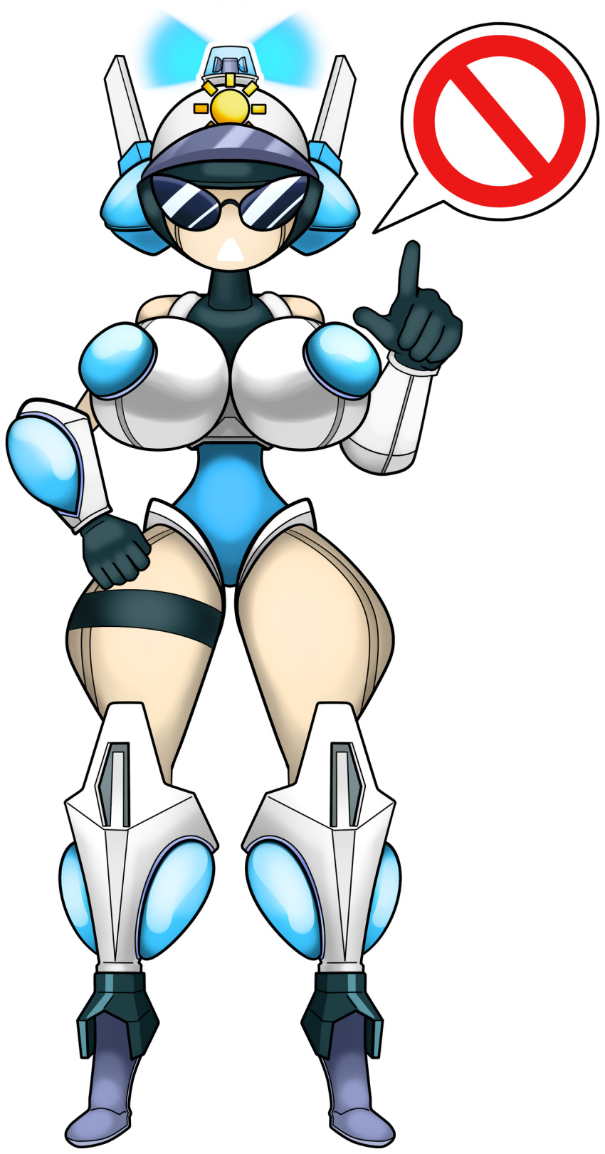 angry cop disney dollification doodlewill female huge_ass huge_breasts knick_knack mighty_switch_force navel patricia_wagon pixar sunglasses sunnification thick_thighs transformation transparent_background wide_hips