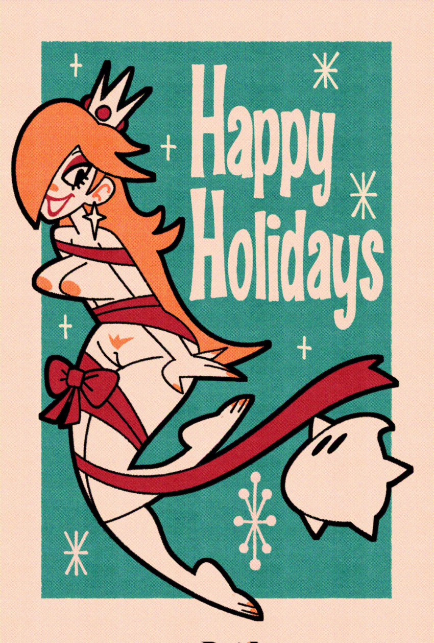 analognsfw breasts happy_holidays luma mario_(series) poster princess_rosalina pussy snowflake super_mario_galaxy tagme tied_up