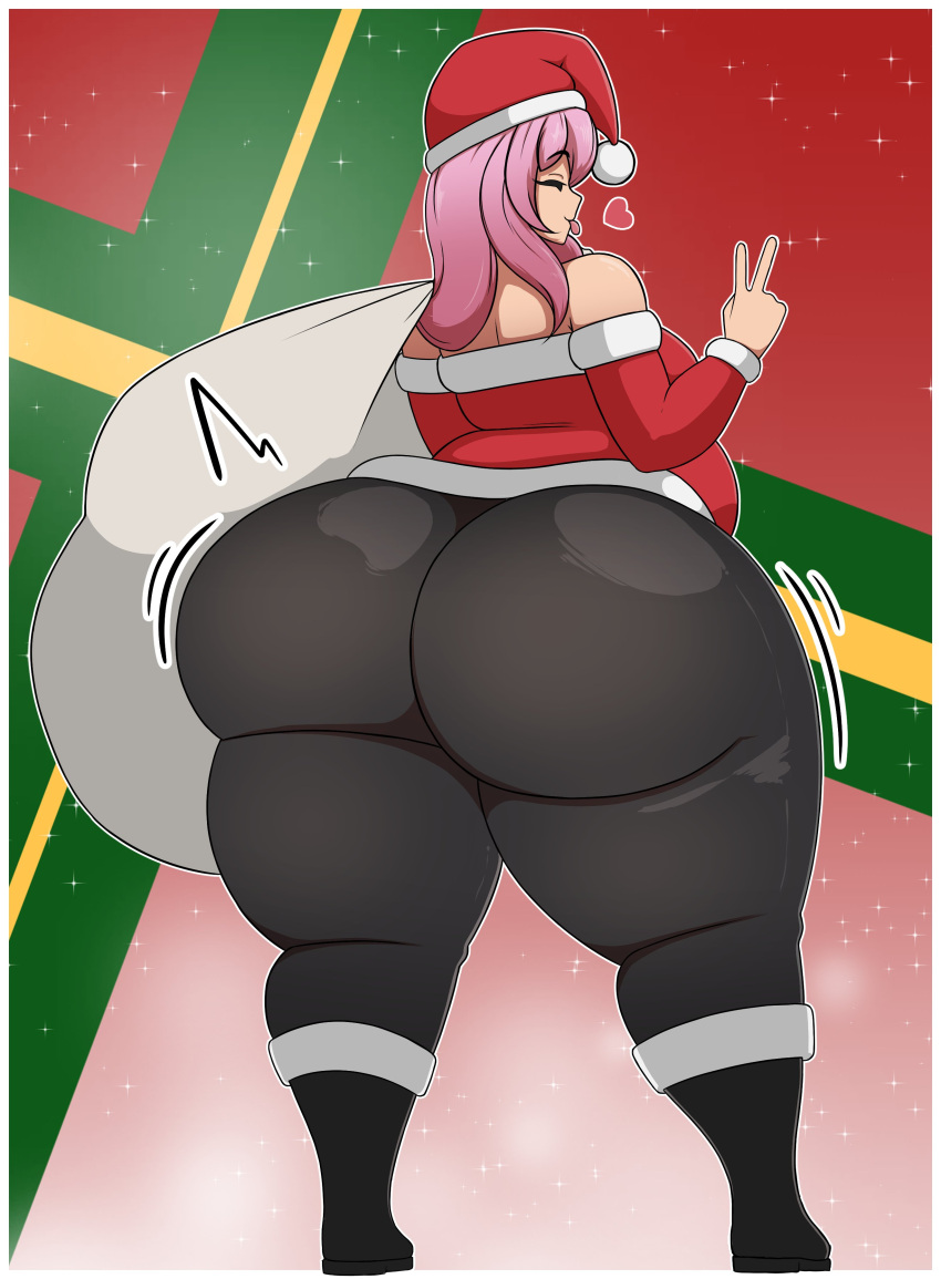 1girls ass_bigger_than_head big_breasts huge_ass hyper hyper_ass looking_back solo_female tagme takano_(artist) takanoart thick_thighs