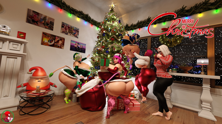 2023 3d 3d_(artwork) 5girls ass ass ass_bigger_than_breasts ass_bigger_than_head ass_bigger_than_torso big_ass big_butt christmas christmas_tree dumptruck_ass dumptruck_butt fat_ass fat_butt female female_only gigantic_ass gigantic_butt huge_ass huge_butt large_ass large_butt massive_ass massive_butt shortstack supertito tagme thick_thighs thighs tight_clothing tight_pants