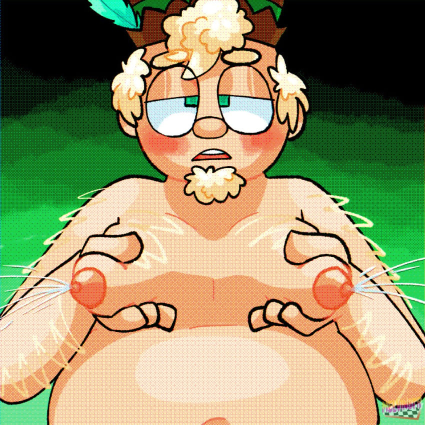 1boy chubby chubby_male fat fat_male fat_man first_porn_of_character flipline_studios male male_only mayor_mallow_(papa_louie) melvin8tr milk nude nude_male papa_louie solo solo_male video_game video_game_character video_game_franchise video_games