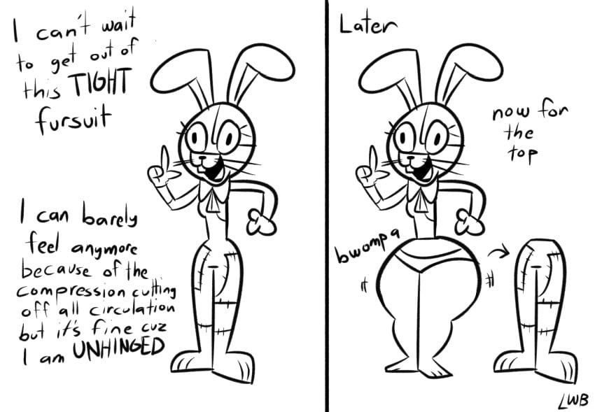 ass big_ass butt bwomp english_text female five_nights_at_freddy's five_nights_at_freddy's:_security_breach lolwutburger onomatopoeia panties text vanny_(fnaf)