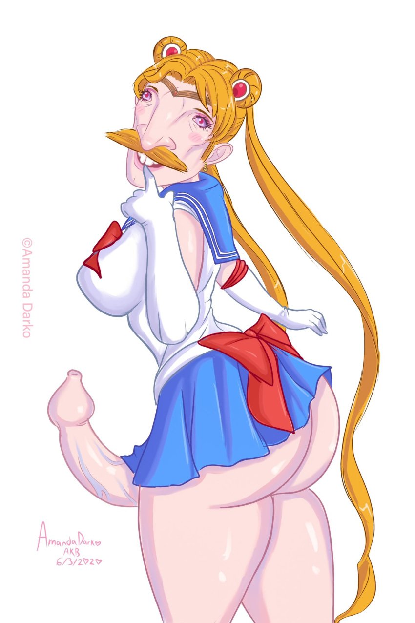 1futa 2020 amandadarko bishoujo_senshi_sailor_moon clothing crossover erection futa_only futanari looking_at_viewer nigel_thornberry penis penis_under_skirt sailor_moon_(cosplay) skirt small_breasts smile solo uncut unibrow wild_thornberrys