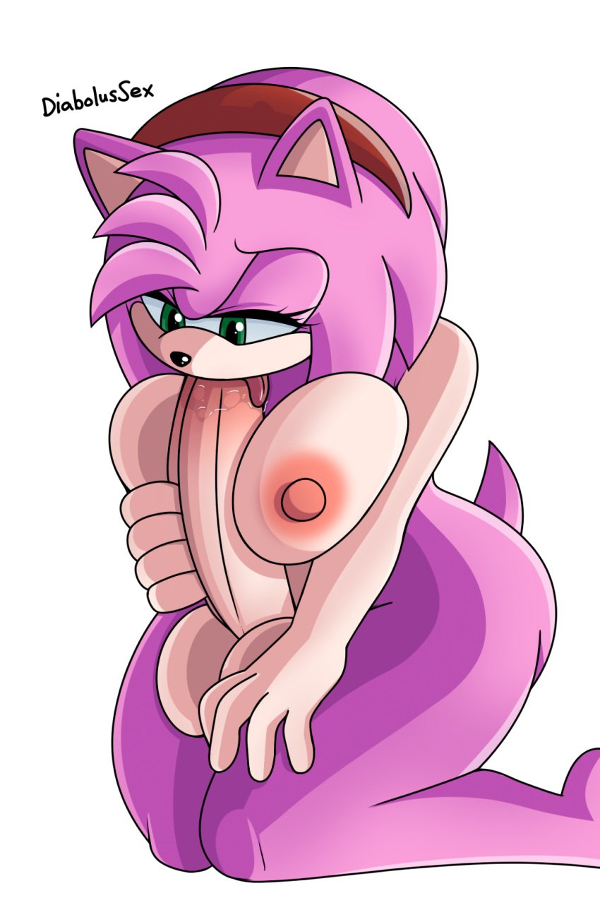 1futa amy_rose autofellatio completely_nude diabolussex fellatio female furry futa_only futanari green_eyes nude penis pink_fur pink_hair solo solo_futa sonic_(series) storyman