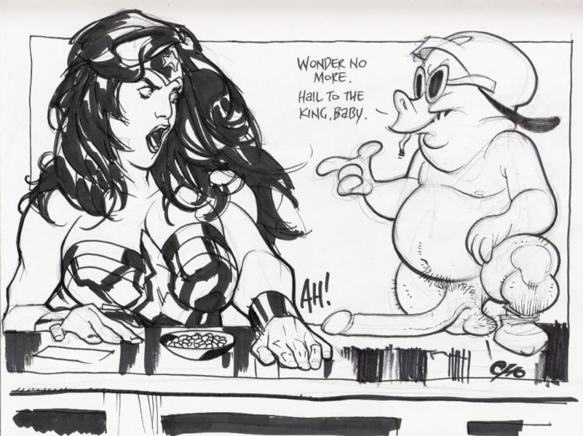 adam_hughes dc_comics dean_(liberty_meadows) frank_cho liberty_meadows monochrome pubic_hair wonder_woman wonder_woman_(series)