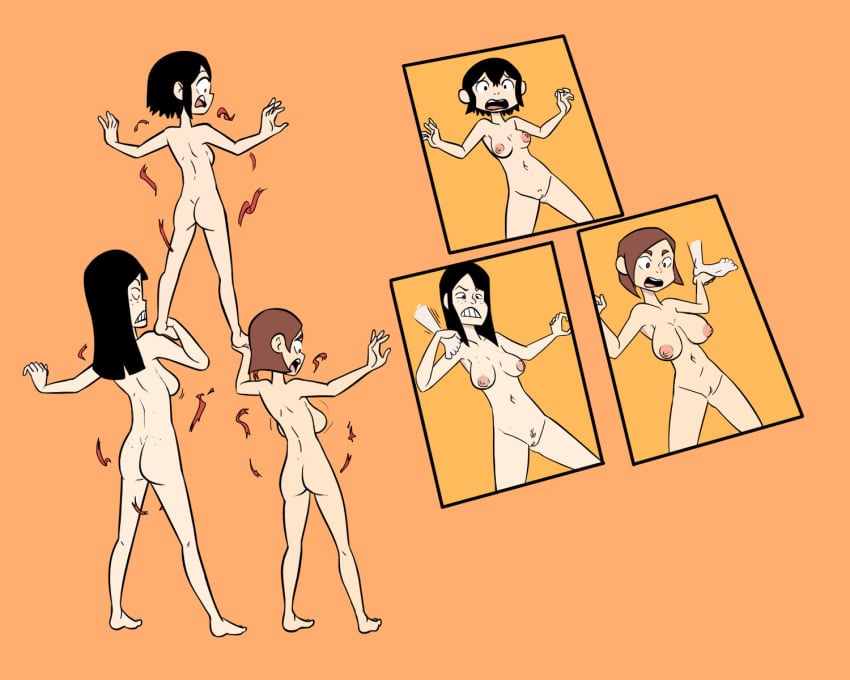 3girls ass commission completely_nude completely_nude_female eizouken_ni_wa_te_wo_dasu_na! embarrassed embarrassed_nude_female enf female female_only freckles freckles_on_ass human_pyramid keep_your_hands_off_eizouken midori_asakusa multiple_girls nude nude_female parody pop_goes sayaka_kanamori tagme terrible_the_drawfag themanwithnobats tsubame_mizusaki wardrobe_malfunction