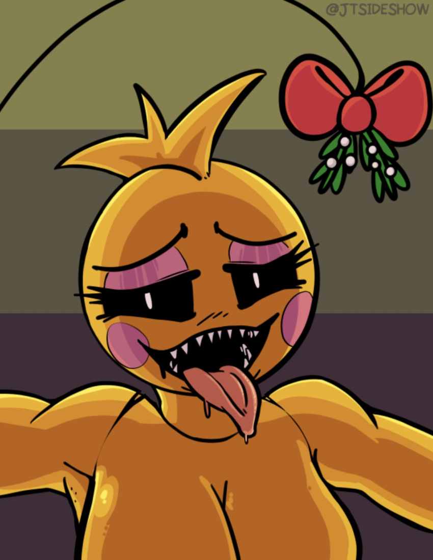 1girls animatronic chicken female five_nights_at_freddy's five_nights_at_freddy's_2 jtcircus robot scottgames tagme tongue_out toy_chica_(fnaf)