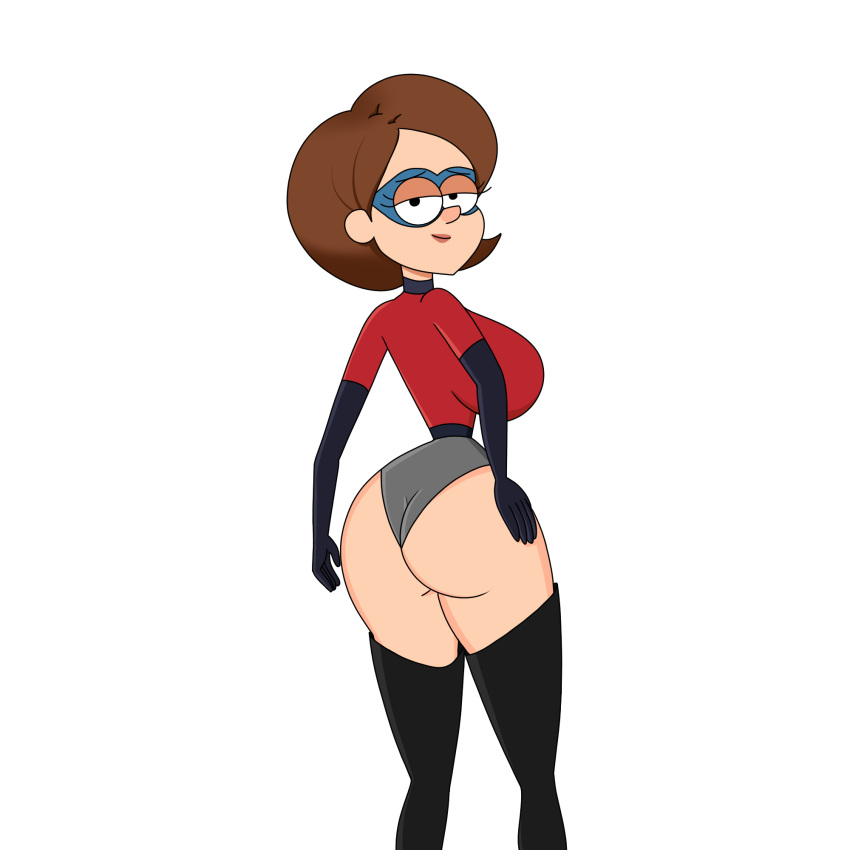 cosplay crossover dipper_pines disney disney_channel disney_xd elastigirl_(cosplay) female female_dipper genderswap gravity_falls hourglass_figure jay-r0ck large_ass large_breasts leotard superheroine tagme the_incredibles thick_thighs thigh_boots transformation wide_hips