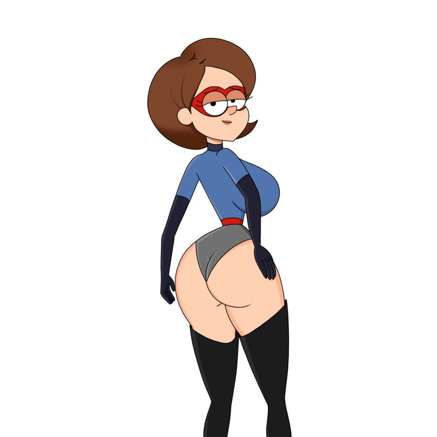 1girls cosplay crossover curvaceous curvy dipper_pines elastigirl_(cosplay) feet_out_of_frame female female_dipper genderswap genderswap_(mtf) gravity_falls hourglass_figure jay-r0ck large_ass large_breasts leotard looking_at_viewer looking_back narrow_waist ne rule_63 solo superheroine tagme the_incredibles thick_thighs thigh_boots transformation voluptuous white_background wide_hips