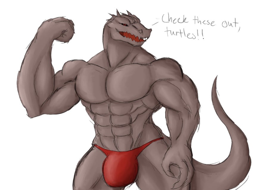 abs anthro biceps bulge daikuhiroshiama lizard male male_only muscular muscular_anthro muscular_male pecs rak_wraithraiser reptile scalie solo tail tower_of_god wraithraiser