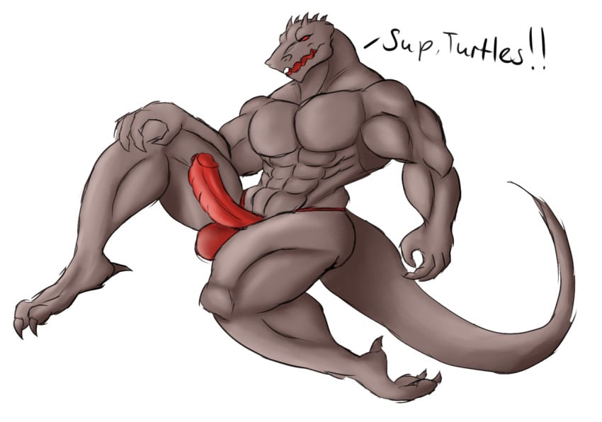 abs anthro balls biceps daikuhiroshiama genitals lizard male male_only muscular muscular_anthro muscular_male pecs penis rak_wraithraiser reptile scalie solo tail tower_of_god wraithraiser