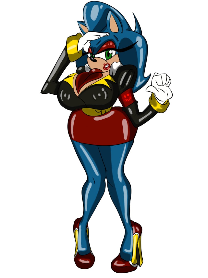 alternate_dimension anthro bimbo bimbo_anthro bimbo_body bimbo_lips bimbofied corruption dark_persona enemy_conversion female genderswap_(mtf) highleg huge_ass huge_breasts lips mrblack1986 rule_63 sonic_(series) sonic_the_hedgehog sonique_the_hedgehog thick_lips thick_thighs wide_hips