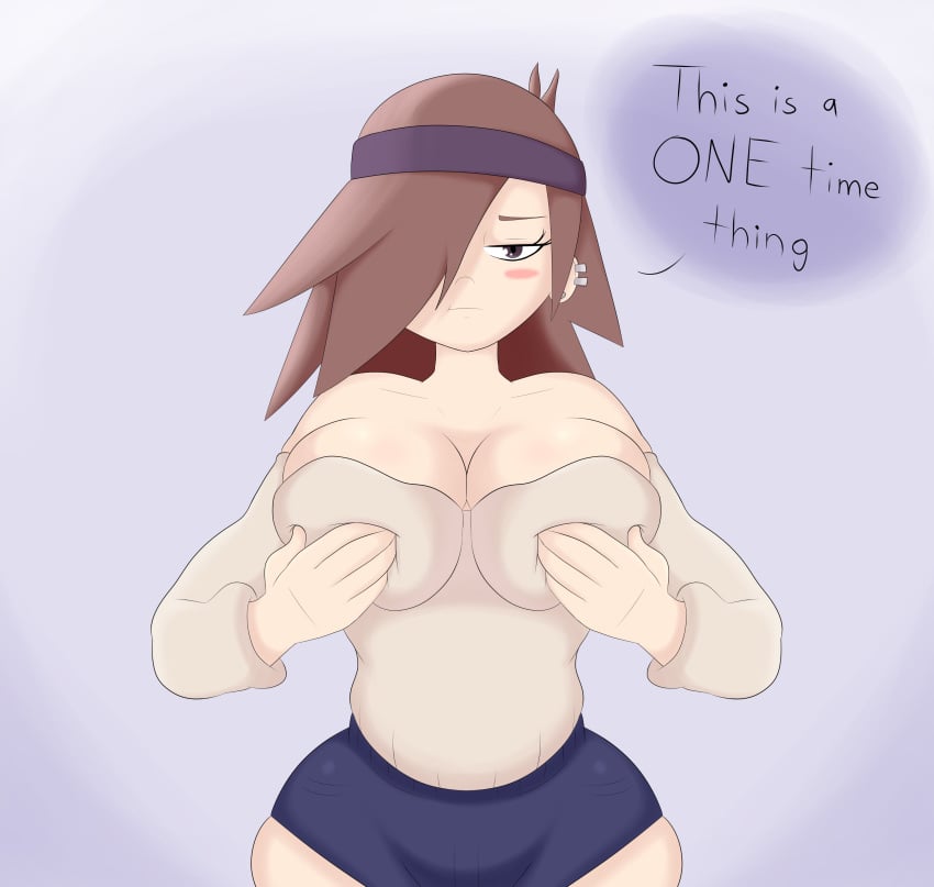 big_breasts brown_hair female female_only jasper_(jinu) jordy_the_bean long_hair mature_female nsfwggnaarlyy original_character solo solo_female solo_focus