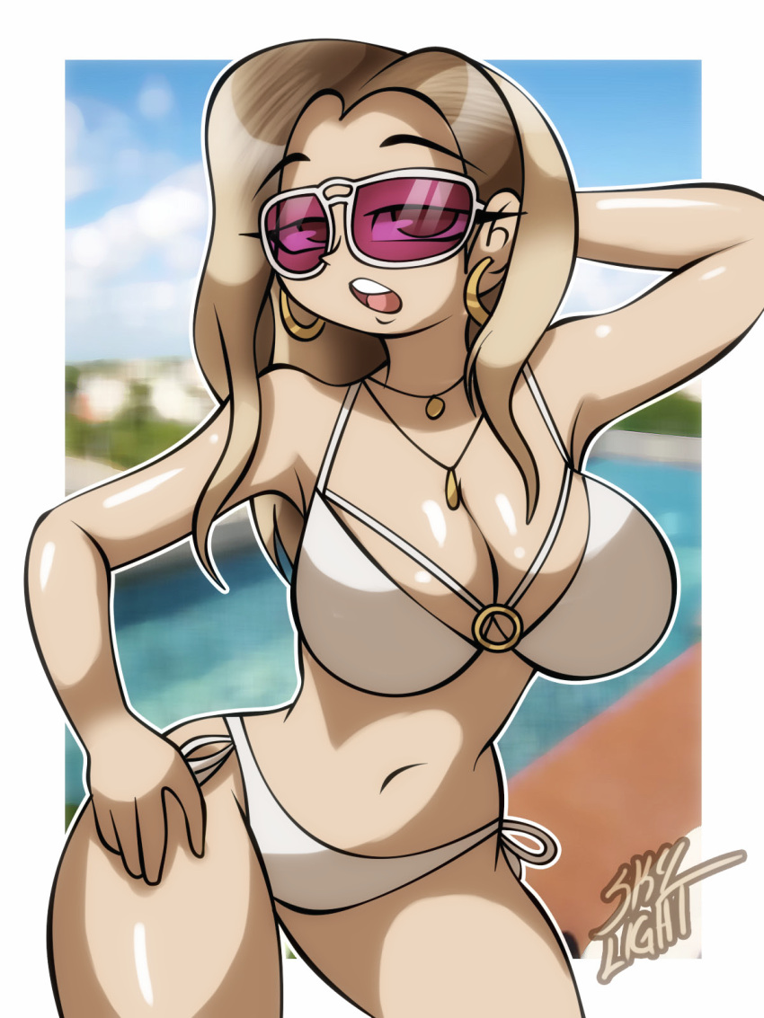 2d background_character breasts female female_only grand_theft_auto grand_theft_auto_vi gta_pedestrians milf npc pool_party_girl_(gta_vi) purple-tinted_eyewear skylight_(artist) solo sunglasses swimsuit tagme tinted_eyewear