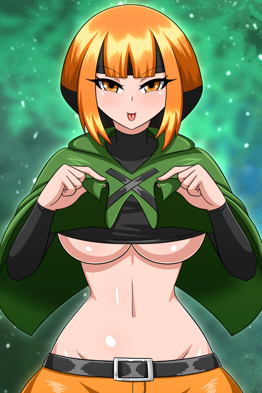 big_breasts crop_top female female_only gardenia_(pokemon) human nintendo pokemon solo solo_female solo_focus underboob yensh