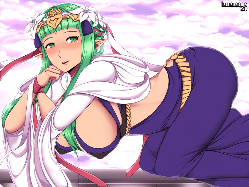 1girls alternate_ass_size alternate_breast_size alternate_version_available ass big_ass big_breasts breasts color female female_only fire_emblem fire_emblem:_three_houses goddess green_hair huge_ass huge_breasts large_ass large_breasts long_hair lumarianne20 milf nabatean_(fire_emblem) nintendo nipples solo sothis_(fire_emblem)