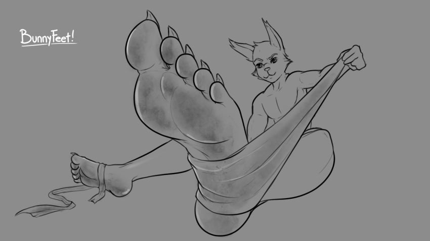 16:9 5_toes bunnyfeet claws dirt dirty dirty_feet feet felid feline foot_fetish grey_background hi_res humanoid_feet lynx male male_only mammal monochrome muscular musk paws signature simple_background soels soles toe_claws toes widescreen