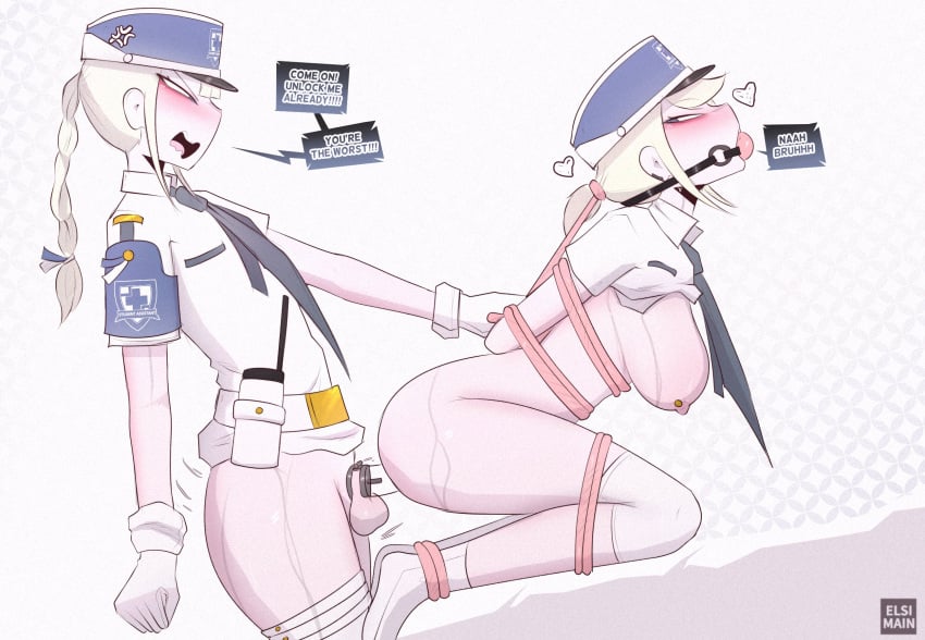 1boy 1girls 2026 2d ambiguous_penetration andie_(elsimain) andy_(elsimain) arms_behind_back arms_bound_behind_back arms_tied_behind_back artist_logo ball_gag bdsm big_breasts blush blushing blushing_female blushing_femboy blushing_male bondage bottomless bottomless_femboy bottomless_male bound_arms bound_hair boxtie breasts brother_and_sister caged_dom chastity chastity_cage chastity_device comic dialogue dildo dominant_in_chastity domination_loss elsimain english english_dialogue english_text female femboy femboy_on_female femboy_penetrating femboydom femsub flat_chastity_cage functionally_nude functionally_nude_female gag gagged gagged_female heart hi_res incest keyholder light-skinned_female light-skinned_femboy light-skinned_male light_skin male nipple_piercing nipples original phantom_penis pierced_nipples ponytail power_bottom replacement_cock revenge revenge_sex rope rope_bondage shirt_up siblings speech_bubble sweat sweaty sweaty_body text
