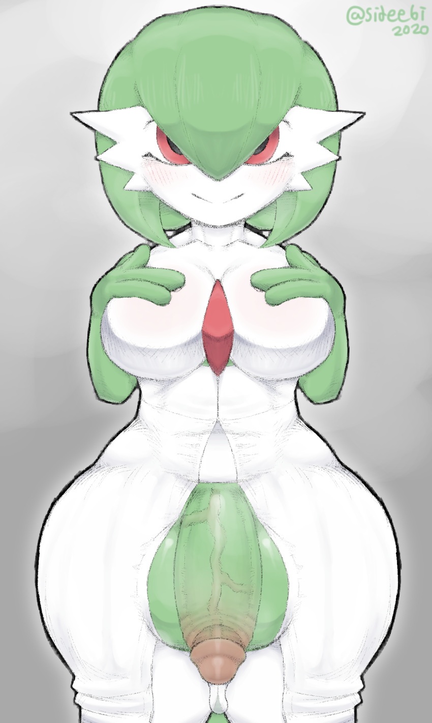 1futa big_balls big_penis furry futa_gardevoir futa_only futanari gardevoir huge_cock nintendo pokemon pokemon_(species) pokemon_rse sideebi solo steam