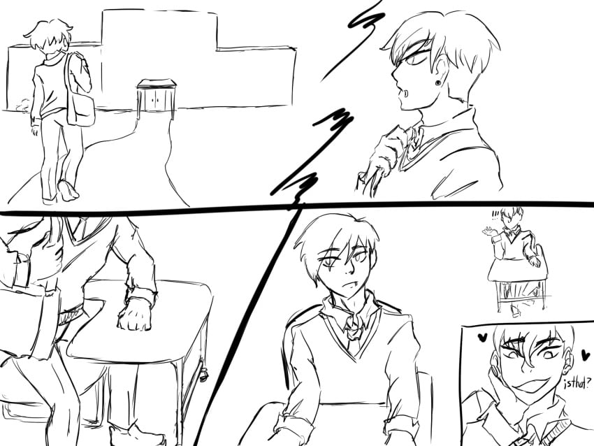 black_and_white comic gay lovelylolita monochrome yaoi