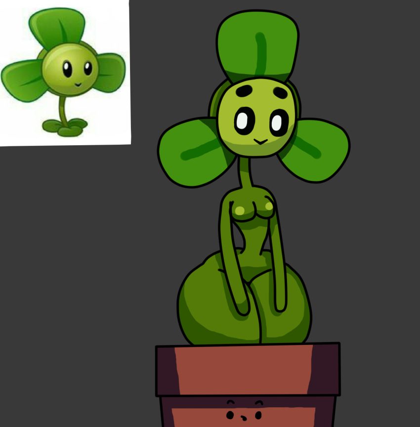 1girls anthro big_ass blover_(pvz) electronic_arts elemental_creature female female_only flora_fauna flower_pot huge_ass humanoid kouh nipples plant plant_girl plantie plants_vs_zombies popcap_games solo solo_female video_games wide_hips