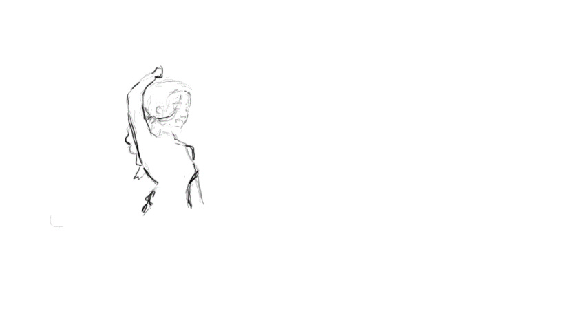 animated avatar_the_last_airbender dancing incomplete katara naked sketch straight_hair wip