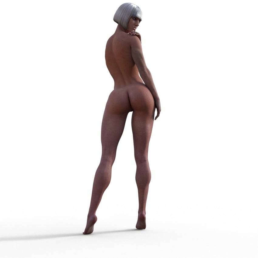 3d ass back_view capcom dark-skinned_female devil_may_cry devil_may_cry_4 female female_only gloria_(devil_may_cry) looking_over_shoulder redalex_werda solo_female