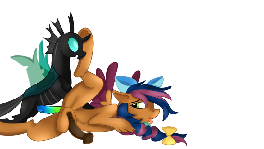 16:9 anal arthropod bow changeling commission_art duo earth_pony equid equine fan_character feral friendship_is_magic furry hasbro horse jbond male male/male mammal my_little_pony pegasus penetration pony sex simple_background thorax_(mlp) white_background widescreen wings